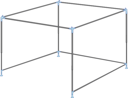 1010 Mesh Booth Frame