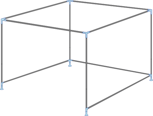 1010 Mesh Booth Frame